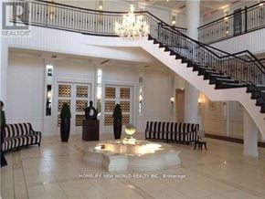 Toronto (Newtonbrook West) condo for rent - A foyer with a staircase and a fountain.