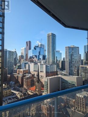Toronto (Church-Yonge Corridor) condo for rent - A cityscape with a mix of modern and older buildings.