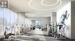 Toronto (Church-Yonge Corridor) condo for rent - A well-lit gym with various exercise equipment and a large window.