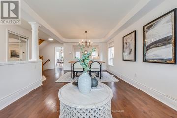 Burlington (Orchard) apartment for rent - A large, open living room with a white coffee table in the center.