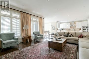 Richmond Hill (South Richvale) apartment for rent - A living room with a rug on the floor and a couch in the background.