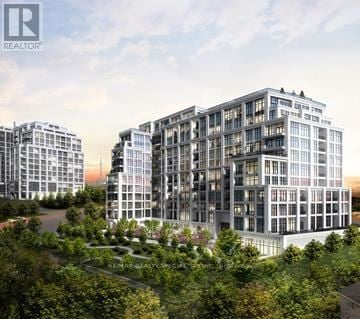 Toronto (High Park-Swansea) condo for rent - A modern apartment complex is depicted in the image.
