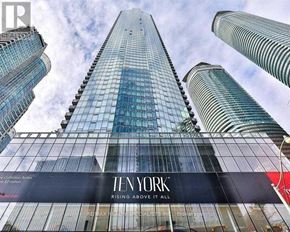 Toronto (Waterfront Communities) condo for rent - A tall building with the words "TEN YORK" on its facade.