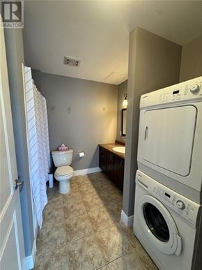 Sudbury apartment for rent - A white washer and dryer in a laundry room.