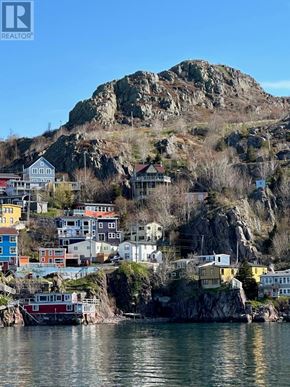 St. John's apartment for rent - A small town with houses on a hillside by the water.