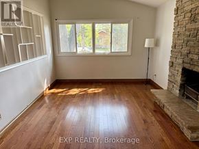 Toronto (Woburn) apartment for rent - A room with wooden flooring and a fireplace.