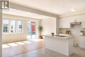 Woolwich apartment for rent - A white kitchen with a large island in the middle.