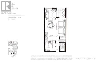 Toronto (Englemount-Lawrence) condo for rent - A floor plan for a one bedroom den at Royal LePage Vision Realty.