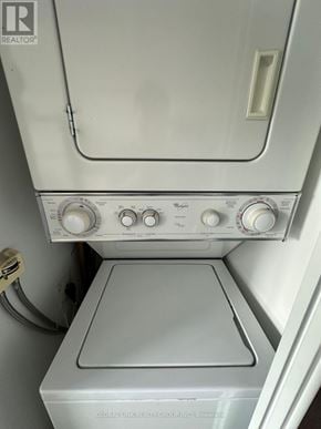 Toronto (Bay Street Corridor) condo for rent - A white oven with a control panel on the front.