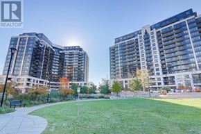 Toronto (York University Heights) condo for rent - Two modern apartment buildings with a grassy area in front.