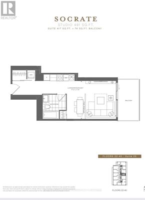 Toronto (Church-Yonge Corridor) condo for rent - A floor plan for a real estate listing.