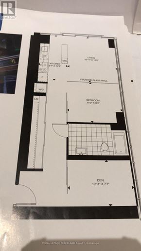 Toronto (University) condo for rent - A floor plan for a property at Royal Leopard Peaceland is displayed.