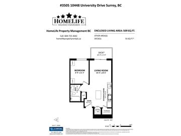 Surrey apartment for rent - 3505 10448 UNIVERSITY DRIVE 3505
