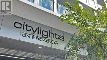 Toronto (Mount Pleasant West) condo for rent - A sign for City Lights on Broadway is displayed on a building.