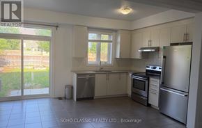East Gwillimbury (Sharon) apartment for rent - A kitchen with white cabinets and stainless steel appliances.