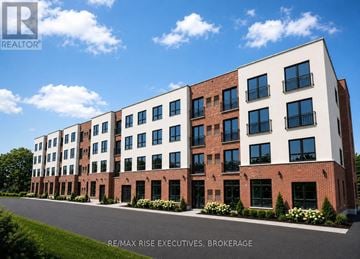 Kingston (Kingston East (Incl Barret Crt)) condo for rent - A modern apartment building with a clear blue sky in the background.