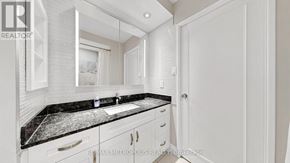 Mississauga (Applewood) condo for rent - A bathroom with a sink and mirror.