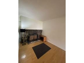 Surrey apartment for rent - A room with a fireplace and a rug on the floor.