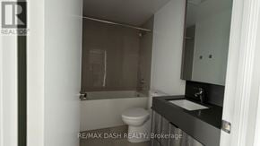 Vaughan (Steeles West Industrial) condo for rent - A bathroom with a toilet, sink and shower.