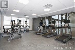 Mississauga (City Centre) condo for rent - A gym with treadmills and exercise bikes is shown in the image.