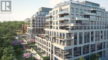 Toronto (Englemount-Lawrence) condo for rent - A modern apartment complex with multiple buildings and balconies.