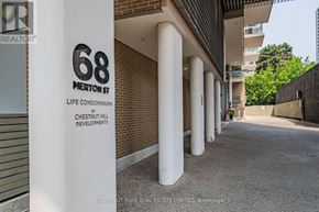 Toronto (Mount Pleasant West) condo for rent - A sign for 68 Merritt Street stands in front of a building.