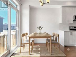 Ottawa townhouse for rent - A dining room with a table set for two and a view of the outside.