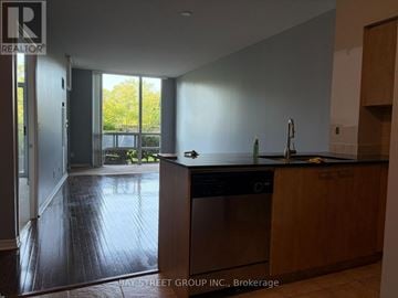 Toronto (Willowdale West) condo for rent - A kitchen with a sink and a dishwasher.