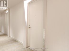 Toronto (Niagara) condo for rent - A hallway with a door on the right and a wall on the left.