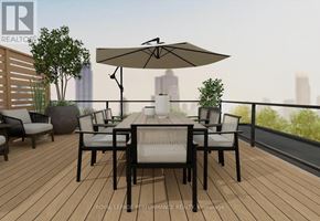 Ottawa multi-family for rent - A table set for six with a view of the city.