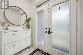 Vaughan townhouse for rent - A white door with a glass panel is closed.