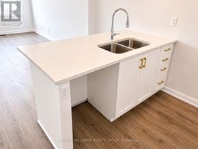 Ottawa townhouse for rent - A kitchen island with a sink and cabinets.