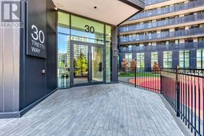 Toronto (Clanton Park) condo for rent - The entrance to a building with the number 30 on it.