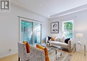 Brampton (Downtown Brampton) apartment for rent - A living room with a couch, chair, and lamp.