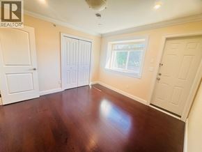Vancouver apartment for rent - A room with wooden floors and white doors.