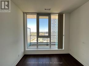 Vaughan (Vaughan Corporate Centre) condo for rent - A room with a large window overlooking a cityscape.
