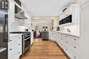 Burlington (Roseland) apartment for rent - A modern kitchen with white cabinets and stainless steel appliances.
