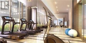 Toronto (Moss Park) condo for rent - A gym with treadmills and exercise balls.