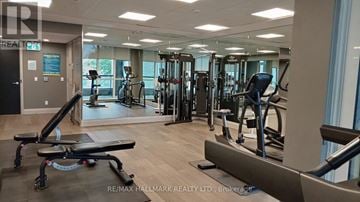 Toronto (East End-Danforth) condo for rent - A gym with a variety of equipment including treadmills, weights, and exercise machines.