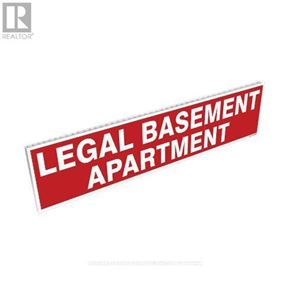 Brampton (Bram East) apartment for rent - A red sign that says Legal Basement Apartment.