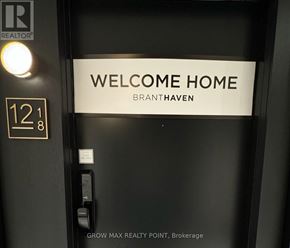 Oakville (Jm Joshua Meadows) condo for rent - A door with a sign that says "Welcome Home Brant Haven" on it.