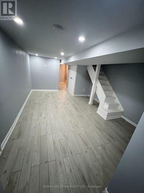 Toronto (Annex) apartment for rent - A hallway with wooden floors and white walls.