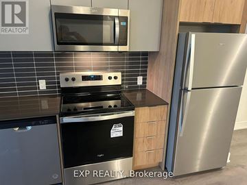 Mississauga (Mississauga Valleys) condo for rent - A kitchen with EXP REALTY Brokerage written on the wall.