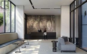 Toronto (North St. James Town) condo for rent - A brokerage office with a reception desk and two people standing behind it.