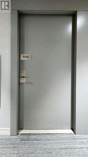 Toronto (Niagara) condo for rent - A grey door with the number 703 on it.