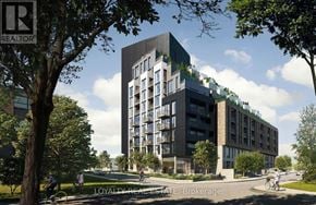 Toronto (Birchcliffe-Cliffside) condo for rent - A modern apartment building with greenery on the balconies.