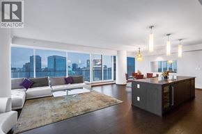 Vancouver apartment for rent - A living room with a large window overlooking a city skyline.