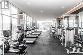 Toronto (Waterfront Communities) condo for rent - A gym with treadmills, weights and exercise machines.