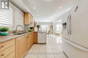 Richmond Hill (Devonsleigh) apartment for rent - A modern kitchen with wooden cabinets and white appliances.