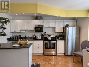 Toronto (Rosedale-Moore Park) condo for rent - A kitchen with a refrigerator, oven, and microwave.